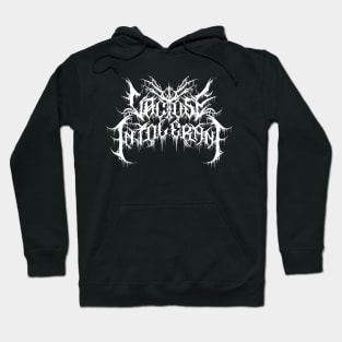 LACTOSE INTOLERANT metal logo Hoodie